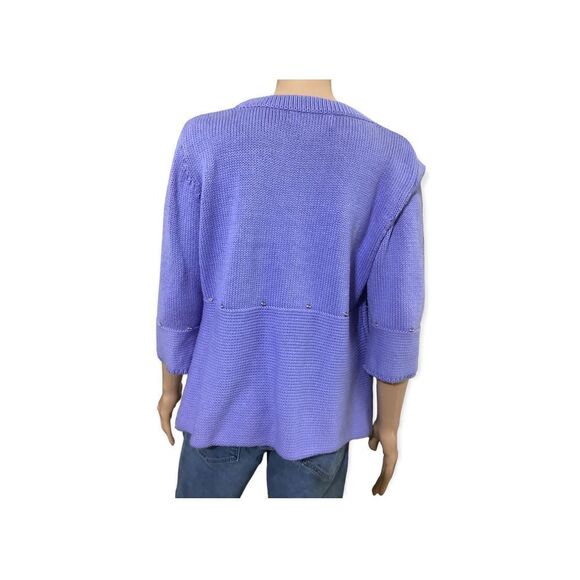 Vintage Norm Thompson Button Down Sweater Cardigan Size: L - Picture 2 of 7